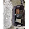 Image 4 : 3 STORAGE TOTS - 1 HAS SMALL BASKETS IN IT