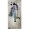 Image 1 : 2 PAIRS OF SKIING POLES AND A BLUE MAT