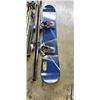 Image 3 : ZENTRIS 152 SNOWBOARD AND BLIZZARD SKIS AND 3 PAIRS OF SKIING POLES