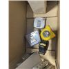Image 3 : 5 HAND SAWS AND BOX OF TAPE MEASURES, RULERS, ETC
