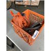 Image 2 : CRATE W/ EXTENSION CORD AND JUMPER CABLES