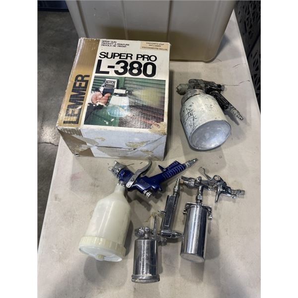 SUPER PRO L-380 SPRAY GUN AND 3 OTHER SPRAY GUNS