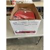 Image 1 : BOX OF  7 NEW RED TABLECLOTHS, 90X156
