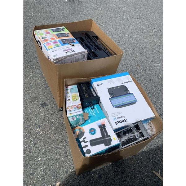 2 BOXES OF DEFECTIVE STORE RETURN CONSUMER GOODS