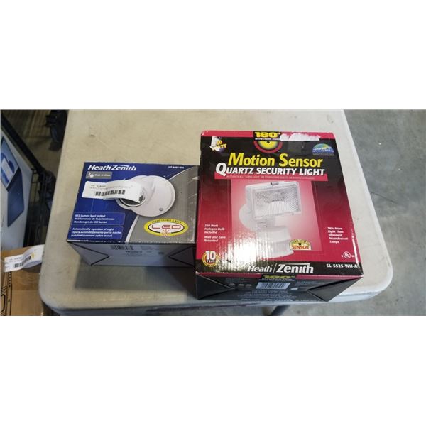 HEATH ZENITH MOTION SENSOR QUARTZ SECURITY LIGHT AND HEATH ZENITH DUSK TO DAWN LED LIGHT
