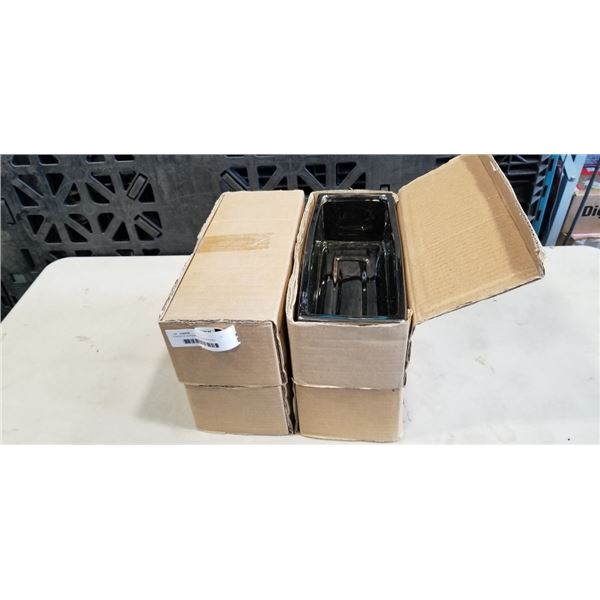 4 NEW 12" CHROME LOOK PLANTERS
