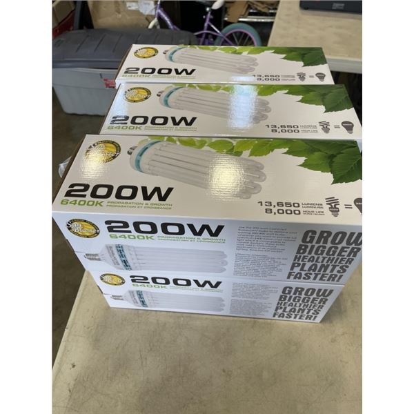 6 NEW 200W PROPOGATION AND GROW LIGHTS