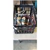 Image 1 : MILK CRATE WITH EXTENSION CORDS