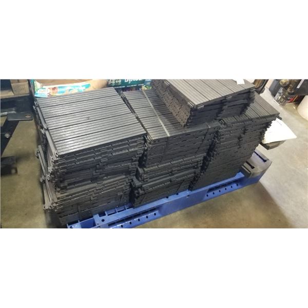100SQFT AS NEW BLACK INTERLOCKING DECK TILES, 12 X 12 INCH, 10 BUNDLES OF 10