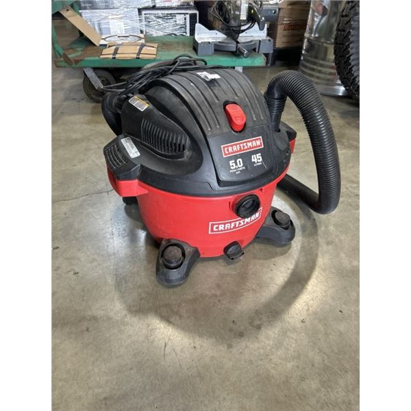 CRAFTSMAN 45 LITRES, 5.0 PEAK HP VACUUM. WORKING. NO FILTER, NO ATTACHMENTS