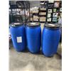 Image 1 : 3 PLASTIC FOOD GRADE BARRELLS WITH LIDS