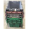 Image 1 : 7 STORAGE TOTES WITH INTERLOCKING LIDS