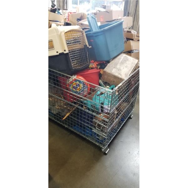 PALLET OF ASSORTED GOODS, CONTENTS OF REPOSESSSED VEHICLES, BIN NOT INCLUDED