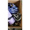 Image 3 : BOX OF SPORTING GOODS INCLUDING YOGA MAT, SELECT PUNCHING BAG, ICE SKATES, HOCKEY GLOVES