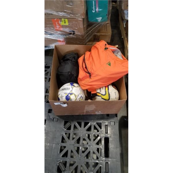 6 SOCCER BALLS AND SOCCER CONES