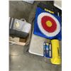 Image 1 : CONNECT FOUR PLAYING DISCS AND EASTMAN AX THROWING TARGET WITH KAN JAM SCORE BASKET AND LIGHTS