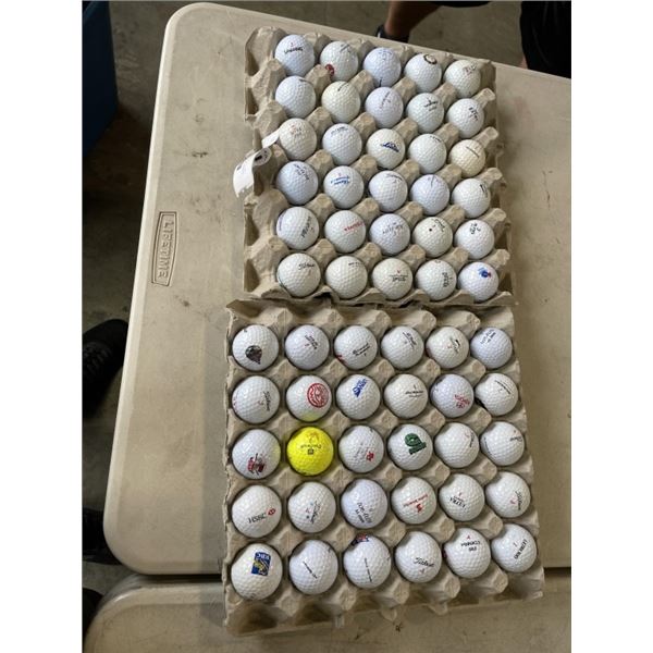 60 GOLF BALLS WITH A VARIETY OF LOGO'S