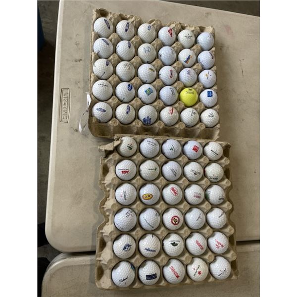 60 GOLF BALLS WITH A VARIETY OF LOGO'S
