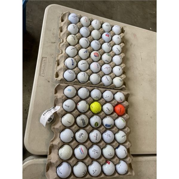 60 GOLF BALLS WITH A VARIETY OF LOGO'S