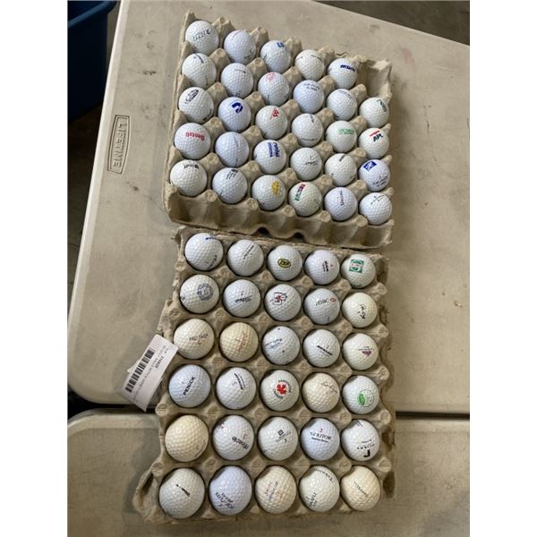 60 GOLF BALLS WITH A VARIETY OF LOGO'S