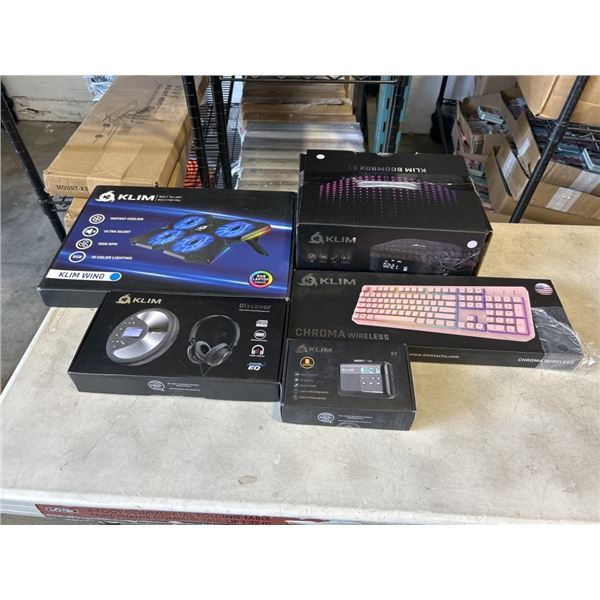 KLIM WIND LAPTOP COOLING PAD AND KLIM BOOMBOX AND KLIM HIGH-FIDELITY SOUND REPRODUCTION AND KLIM KEY