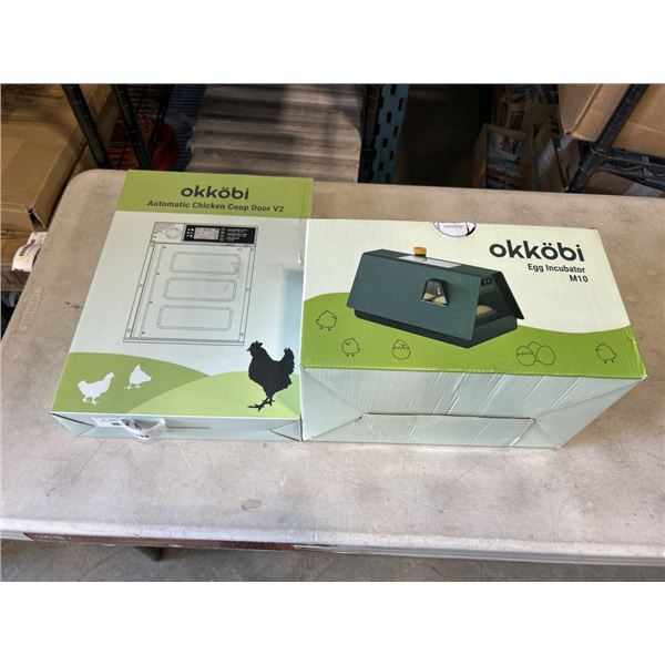 NEW OKKOBI EGG INCUBATOR (M10) AND OKKOBI AUTOMATIC CHICKEN COOP DOOR V2