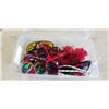 Image 1 : PLASTIC TOTE WITH APPROX 15 PAIRS SUNGLASSES