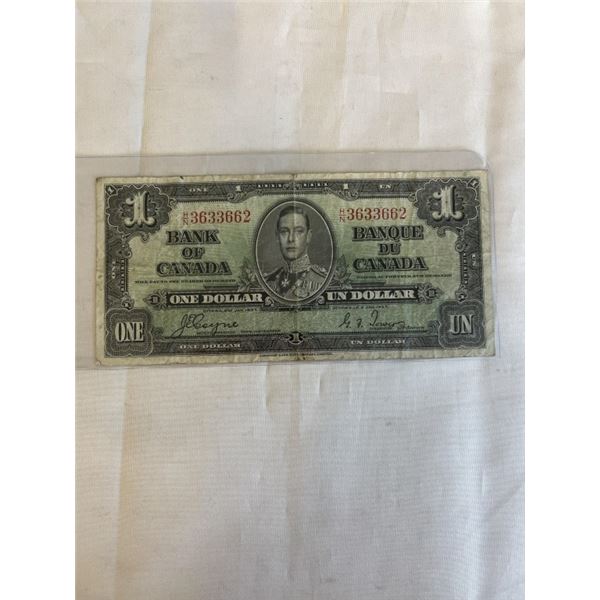 1937 BANK OF CANADA KING GEORGE VI JAN 1937 CONYE/ TOWERS