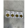 Image 1 : 4 AMERICAN REPRODUCTION 1899 MORGAN SILVER DOLLARS IN CASES