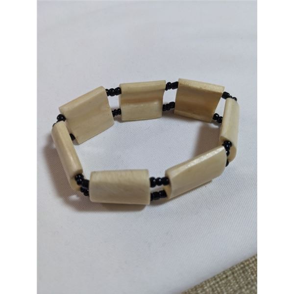 HAND CARVED BONE BRACELET