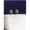 Image 1 : PAIR OF STERLING SILVER SCREW ON EARRINGS W/ GENUINE DIAMONNDS