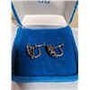 Image 2 : PAIR OF STERLING SILVER SCREW ON EARRINGS W/ GENUINE DIAMONNDS