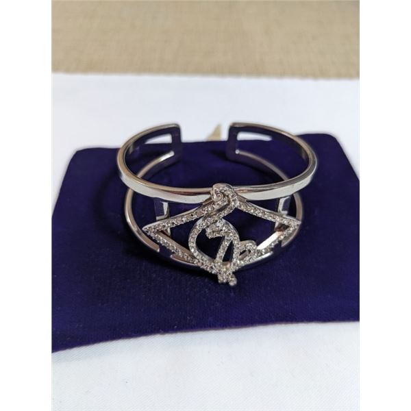 VINTAGE RHINESTONES OPEN CUFF BANGLE