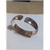 Image 1 : VINTAGE LIZ CLAIBORNE HINGED OPEN CUFF BANGLE, MARKED LC
