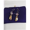 Image 2 : PAIR OF 925 STERLING SILVER W/ CRYSTAL STONES EARRINGS