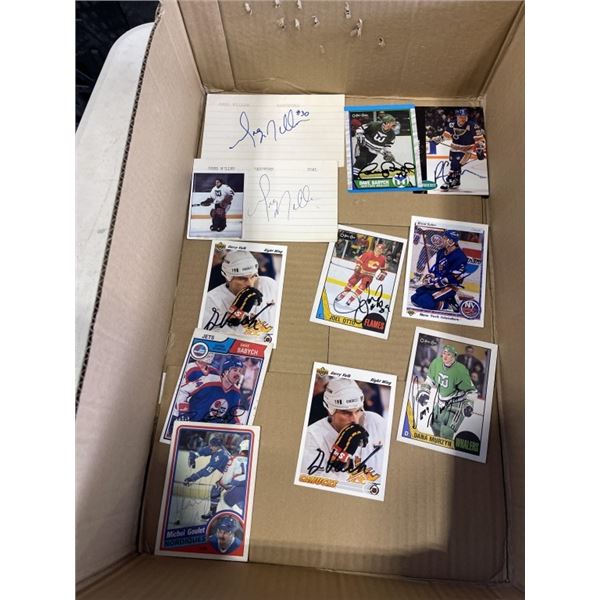 SIGNED UPPER DECK AND O PEE CHEE HOCKEY CARDS