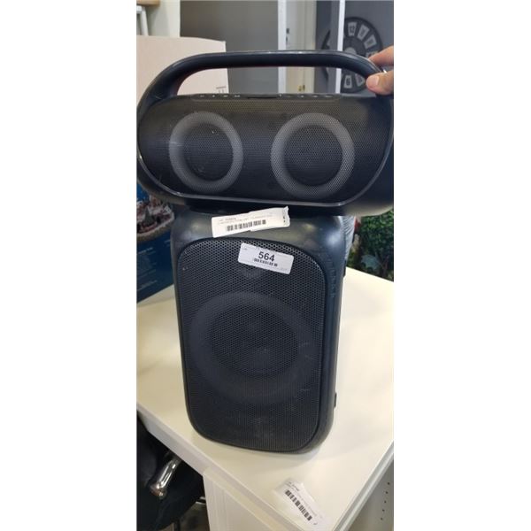 2 SPEAKERS FROM ONN. 1 IS MISSING DIAL FOR VOLUME