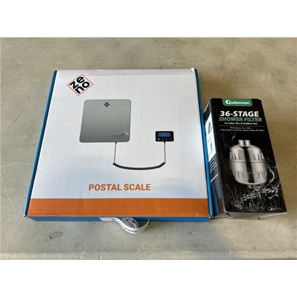 ZENO POSTAL SCALE AND ADAMSON 36-STAGE SHOWER FILTER