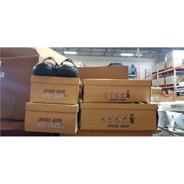 5 PAIRS OF SCHOOL RIDER SHOES.