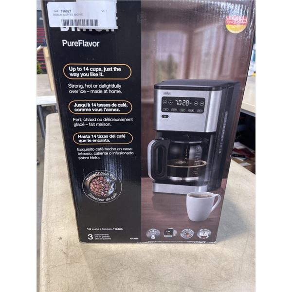 BRAUN COFFEE MACHINE