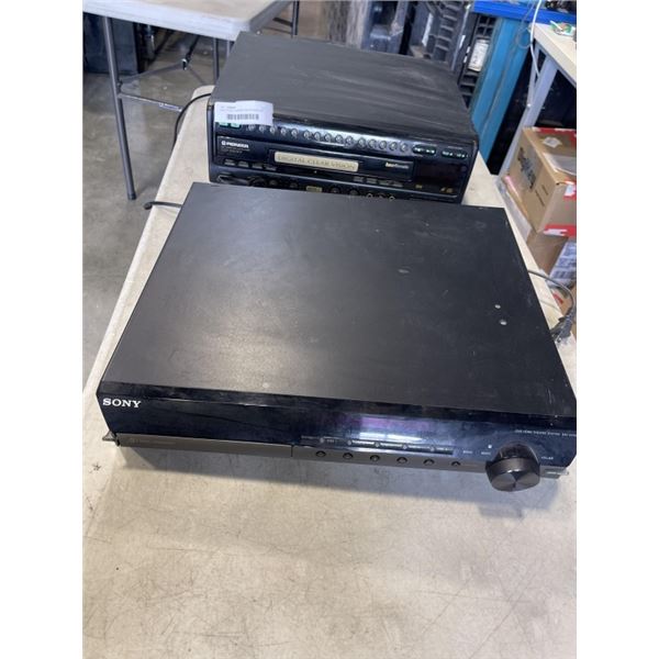 SONY 5 DISC CHANGER AND PIONEER CD/ VIDEO PLAYER