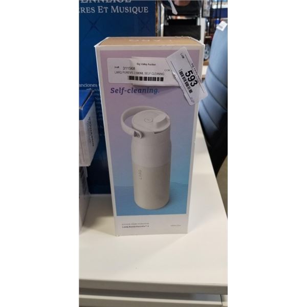LARQ PUREVIS 2 680ML SELF CLEANING INSULATED STAINLESS STEEL WATER BOTTLE W/ SMART SENSOR, RETAIL $1