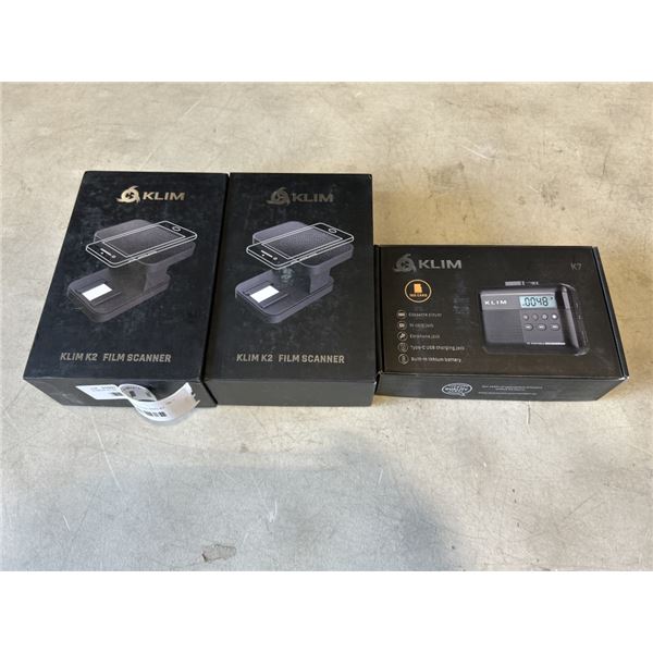 2 NEW KLIM K2 FILM SCANNERS AND K7 CASETTE PLAYER