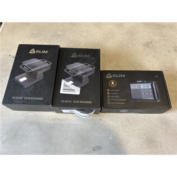 2 NEW KLIM K2 FILM SCANNERS AND K7 CASETTE PLAYER
