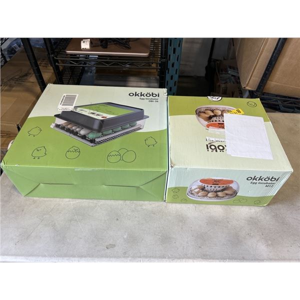 NEW OKKOBI EGG INCUBATOR OBI-36 AND OKKOBI EGG INCUBATOR M12
