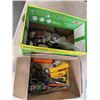 Image 1 : BOX OF SCISSORS AND EXACTO KNIVES AND BOX OF MAGNETS, MAGIFY GLASSES, SCALE, ETC