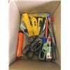 Image 2 : BOX OF SCISSORS AND EXACTO KNIVES AND BOX OF MAGNETS, MAGIFY GLASSES, SCALE, ETC