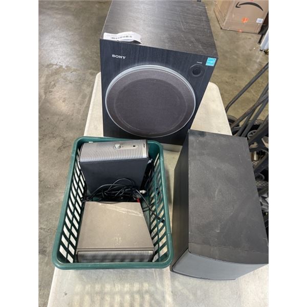 SONY SUBWOOFER AND BOSE SPEAKER SET