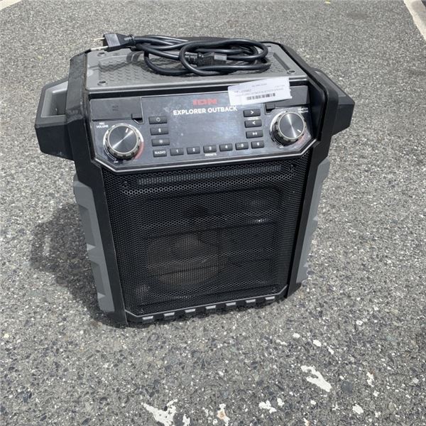 ION EXPLORER OUTBACK BLUETOOTH SPEAKER WITH POWER CORD WORKING