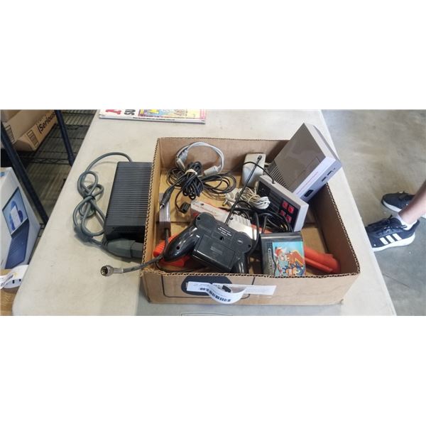 NES 3RD PARTY CONSOLE WITH CONTROLLER AND SONIC 2 FOR SEGAS AND DUCK HUNT GUN